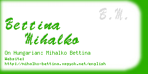 bettina mihalko business card